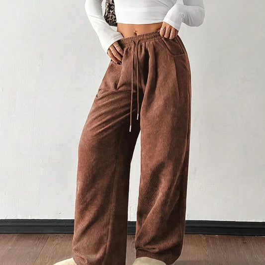 Pantalon en velours ample pour femmes