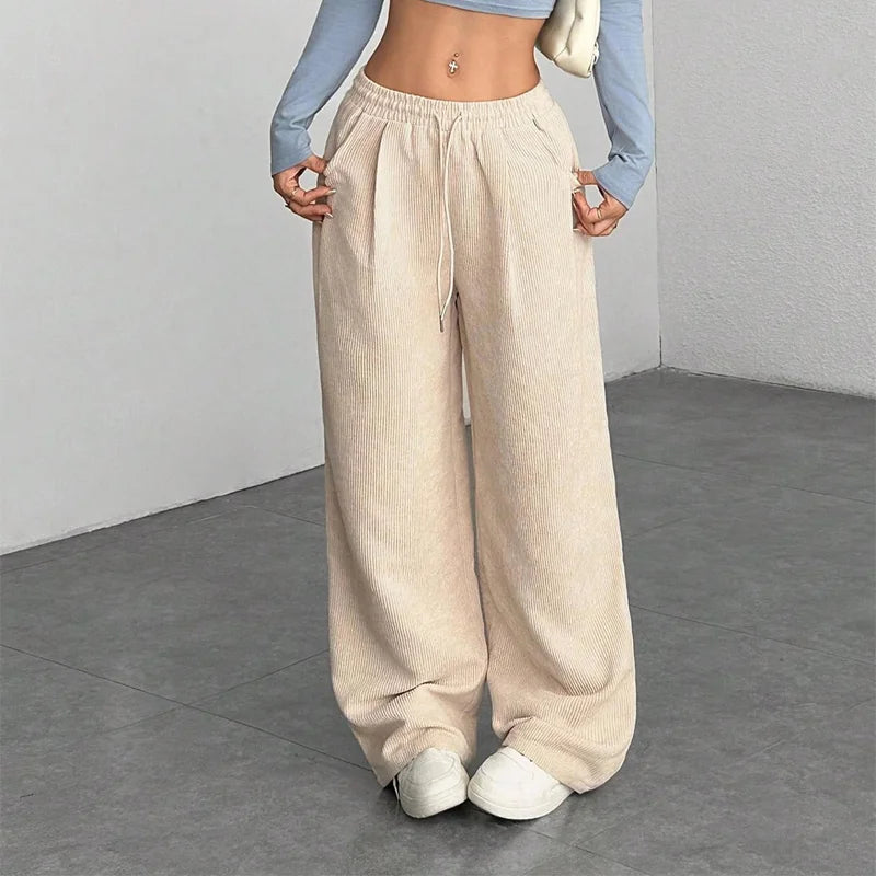 Pantalon en velours ample pour femmes