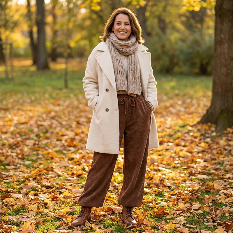 Pantalon en velours ample pour femmes