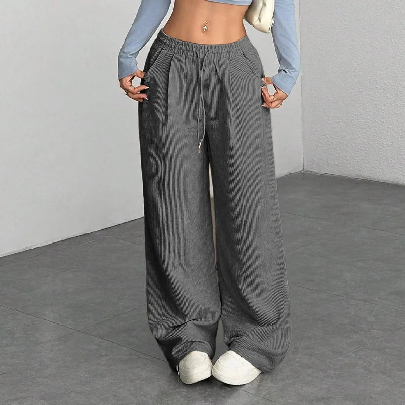 Pantalon en velours ample pour femmes