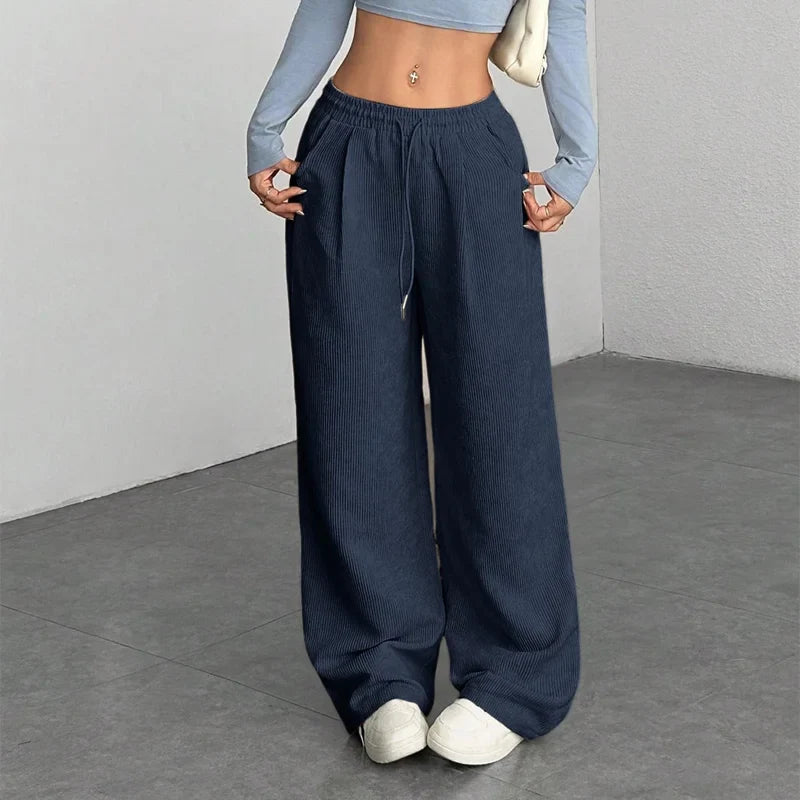 Pantalon en velours ample pour femmes