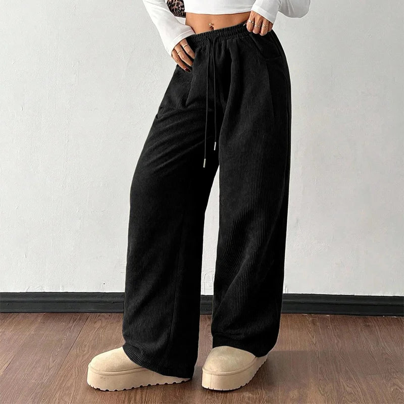 Pantalon en velours ample pour femmes