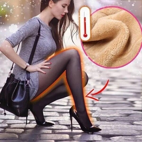 Collants élastiques doublés en peluche chaude